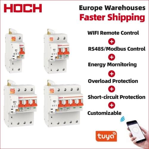 HOCH ZJSB9-80Z Tuya(Smart Life)WIFI Circuit Breaker energy monitoring Timer Remote Control Automatic Intelligent Switch FACTORY