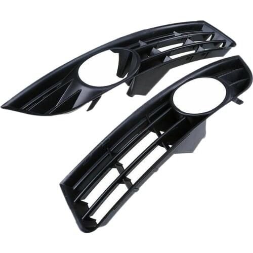 Car 1 Pair Front Bumper Side Lower Fog Light Cover Grilles for Passat B6 2006-2009