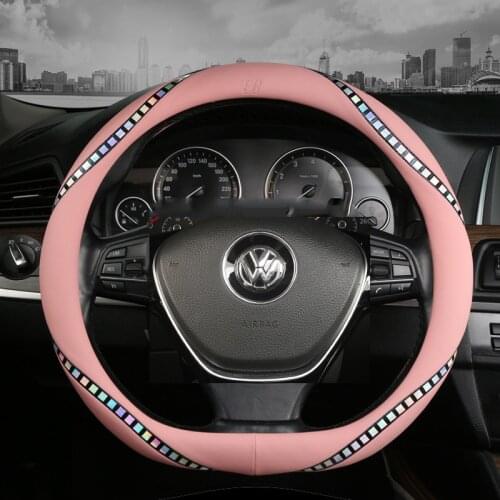 Car Steering Wheel Cover D Shape For VW GOLF 7 2015 POLO JATTA Passat Tiguan For Nissan Qashqai J11 X-trail T32 2015- 2017 2018