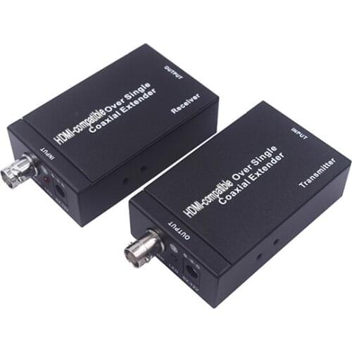 Larryjoe 1080P HDMI Extender Over Single Coaxial Transmitter & Receiver IR TX RX HDMI Extender with Cable