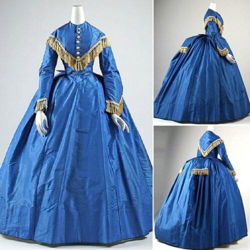 Historical Civil War Southern Belle Gown evening Dress/Victorian Lolita dresses/scarlett dress US6-26 SC-904