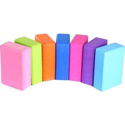 EVA Yoga Props Foam Brick Gym Exercise Block Stretching Aid Body Shaping Sport Health Training Equipment 7 Colors
