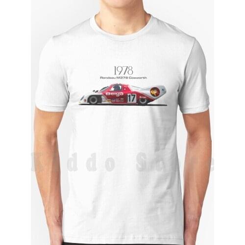 Rondeau M378 Cosworth T Shirt Print For Men Cotton New Cool Tee Belga Cosworth Gtp Le Mans Race Racecar Race Car Racing Vintage