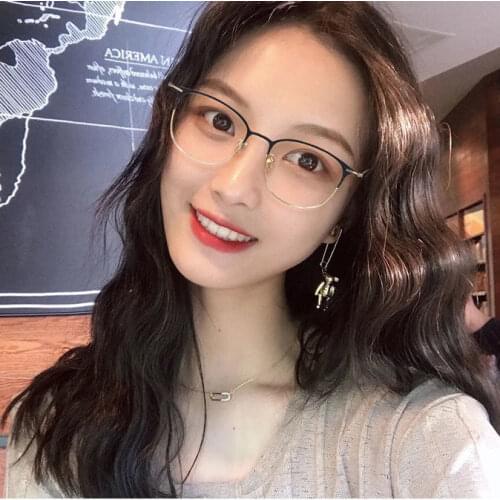 2021 New unisex square polygon glasses for men women metal frame glasses plain glasses Nearsighted Eyewear Glasses -1.0 -2.5 -2