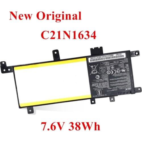 New Original Laptop replacement Li-ion Battery for Asus A580U/B R542U FL8000U V587U C21N1634 7.6V 38Wh