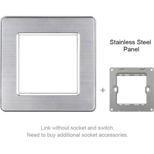 Jim DuDu Type A DIY Single Stainless Steel Panel DIY Matching Modules For Wall Socket Switch Free Combination 86 146mm Outlet