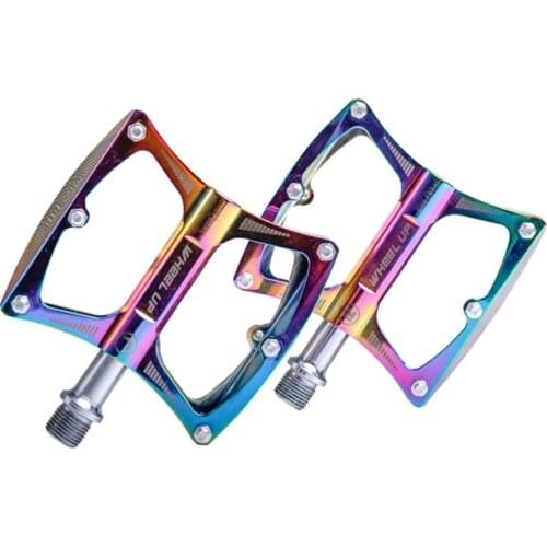 Rainbow MTB Bike Pedal Ultralight Aluminum Alloy Bearing Anti-Slip Platform Colorful Pedals for BMX Mountain Bike Accessories