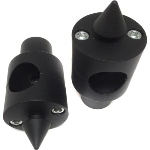 Aftermarket free shipping Shorty Spike ROUND 1" Handlebar Riser For Harley Kawasaki Suzuki Yamaha Honda BLACK