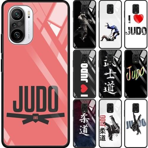 Judo I love Judo Transparent Glass Case For Redmi Note 9S 9 8 Pro 8T 7 9C 9S 6A 10 K40 K30 9T 8A Bumper