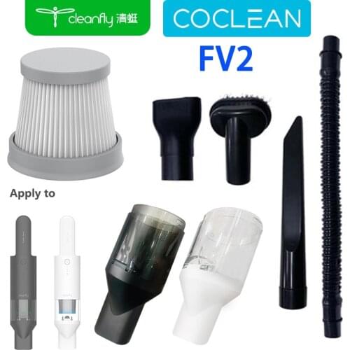 Original Cleanfly CoClean FV2 H1 H2 Vacuum Cleaner Dust Nozzle HEPA Filter Hose Long Nozzle Brush Head Full Set Accessories