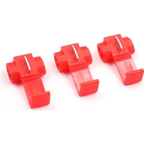 10PCS Red 0.5-1.0mm2 22-18 AWG Scotch Lock Wire Electrical Cable Connectors Quick Splice Terminals Crimp Adaptetr Socket Plug