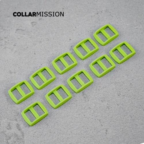 Rectangce Webbing Straps plastic Slider Tri-Glid for DIY dog collar accessory 15mm light green RZK15SJ08