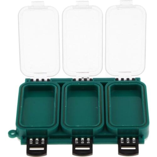 Fish Accessories Cases Mini Fishing Tackle Storage Box Pill Vitamin Container 4.5 x 3.1 x 0.9 inch