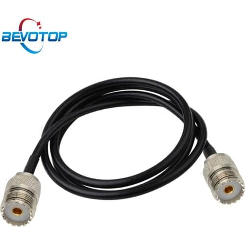 SO-239 UHF Female to UHF Female RG58 Antenna Extension Cable SO239 Pigtail connector for CB Radio Ham Radio FM Transmitter