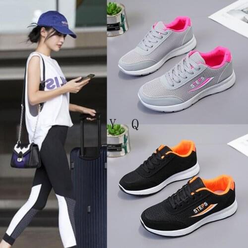 Spring and autumn neutral round head net upper casual single shoe front lacing breathable low heel casual sports shoes