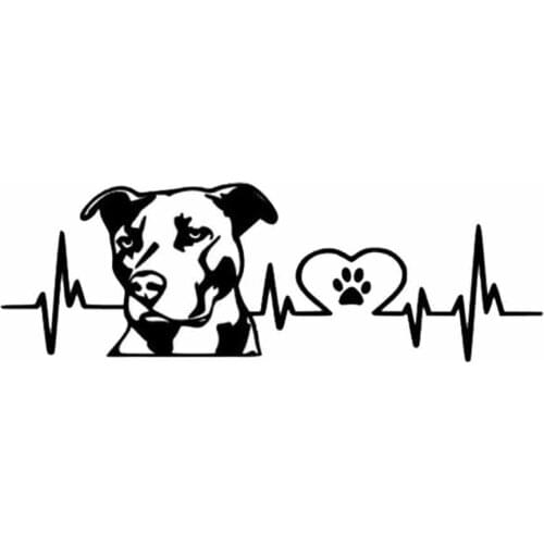 PLAY COOL Personality Pitbull Love Pattern Car Sticker Automobiles Motorcycles Exterior Accessories Vinyl Decal,20cm*6.7cm