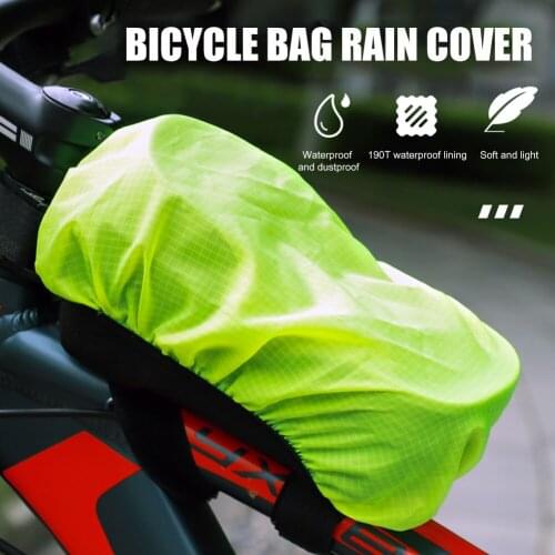 Bike Saddle Bag Waterproof Cover Rain Cover Portable Waterproof Elastic Bicycle Handlebar Phone Bag Cycling Elements