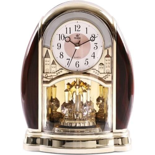 POWER BRAND HIGH-END DESK CLOCK SILENT QUARTZ MOVEMENT TABLE CLOCK CRYSTAL MASA SAATI SAAT LIGHT CONTROL MUSIC HOURLY CHIMING