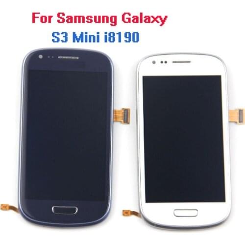 S3 Mini lcd For Samsung Galaxy S3 Mini i8190 LCD Display Touch Screen 4.0 Inch With Frame Assembly Repair parts