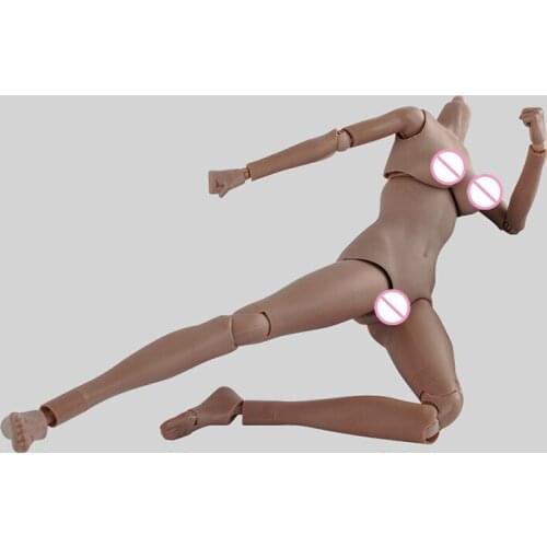 In Stock 1/6 Scale Female Action Figure Body Toy Wheat Skin Large Breast Pose-able 12-inch Doll