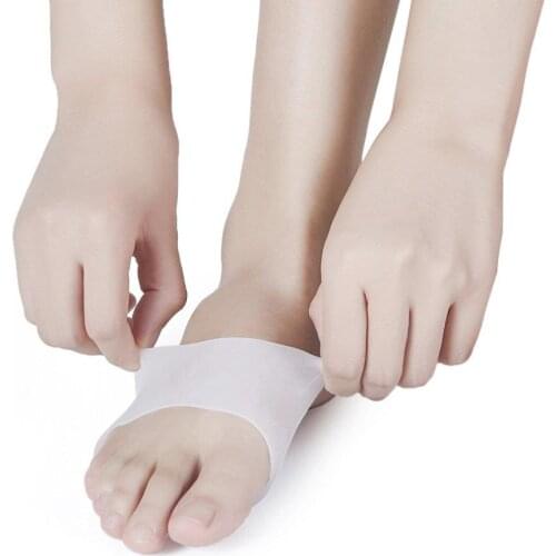 1 Pair Foot Heel Protector Increase Silicone Half Insole Insert Invisible Heightening Pad Anti-crack Unisex Feet Care