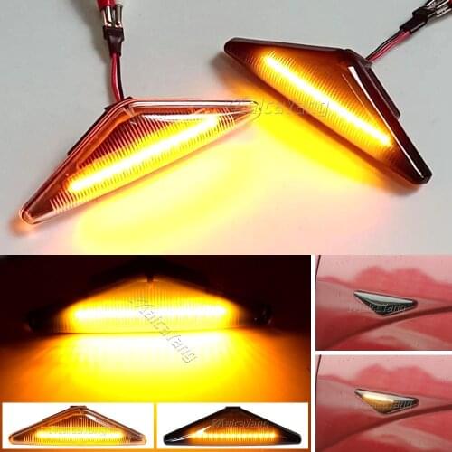 2PCS Repeater Side Marker LED Dynamic Turn Signal Light Blinker Sequential Lamp For Ford Focus Mk1 Mondeo Mk3