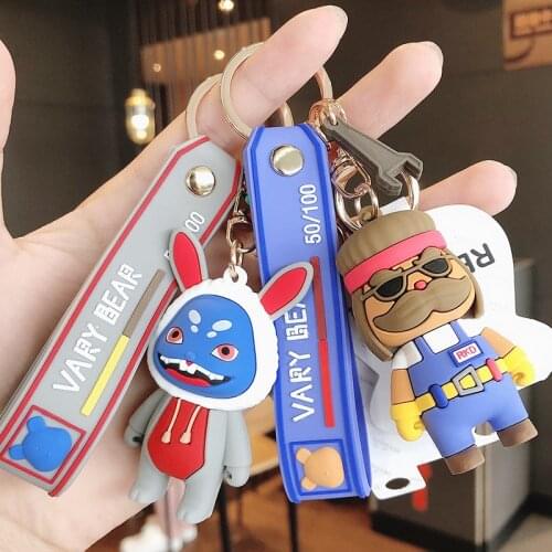 2021 New Hot League of Legends Doll Keychain Fashion Cartoon Anime Couples Bag Car Fun Pendant Key Ring for Men Boy Friends Gift