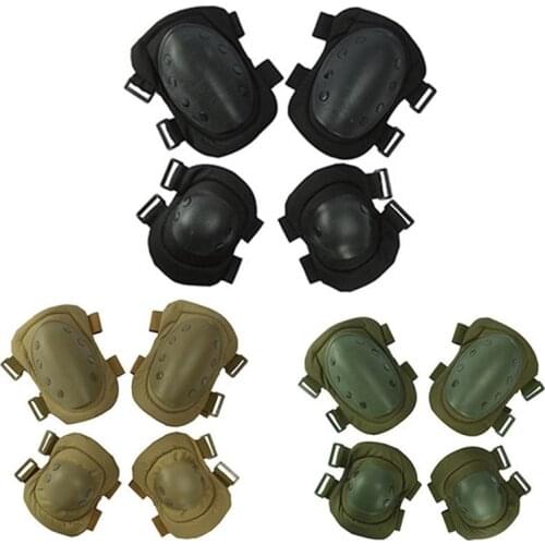 4pcs / lot Adult Tactical Protection Pad Professional Gear Set Military Sports Knee Protector Elbow & Knee Pads