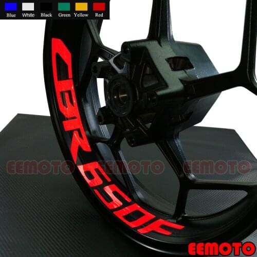 4 X Custom Iner Rims Decals Wheels Reflective Stickers Stripes Waterproof Motorcycle For CBR 500R 500X 500F 650R 650F 300R