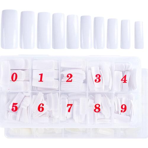 500 Pcs/set Transparent White Clear False Nail Art Design Tips French Acrylic Polish UV Gel Sticker Salon Design Manicure Tools
