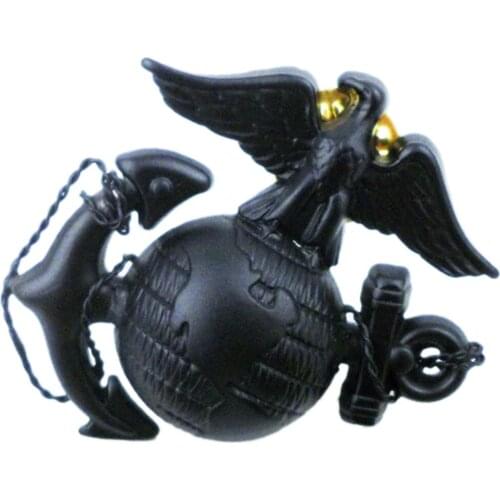 US MARINE CORPS USMC UNIFORMS INSIGNIA CAP BADGE HAT LAPEL METAL PIN COCKADE BLACK