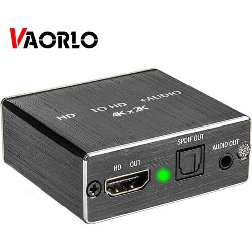 VAORLO HDMI-compatible Audio Extractor Stereo Extractor Converter Optical TOSLINK SPDIF + 3.5mm Audio Splitter Adapter