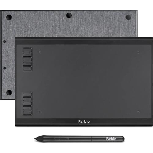 Parblo A610 Plus Digital Tablet Graphics Drawing Tablet Pad w/Pen 8192 Level Battery-free Pen 10'' x 6'' Active Area Tablet