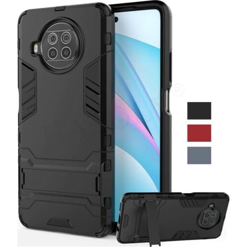 For Xiaomi Mi 10T Lite Case Cover TPU Bumper Robot Holder Stand Shockproof Armor Hard Back Phone Case For Xiaomi Mi 10T Lite 5G