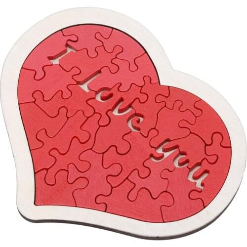 Toys For Baby Wooden Heart-shaped Puzzle Animal Educational Developmental Baby Kid Training Toy Educational Toy Gift For Baby