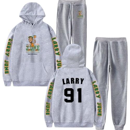 2021 Harajuku Larry June 2D Hoodies Sweatshirts+Recreational Sweatpants Sport Suit Mens and Womens Sets