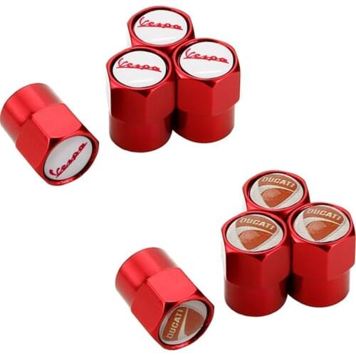 Motorcycles Wheels Valve Caps for Yamaha Vespa Piaggio GTS LX PX Ducati Monster 1098 1200 821 Metal Dust Cover Tire Decoration