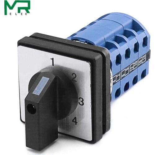 LW26-20/4 1-2-3-4 Panel Mount 20A 4 poles 4 position control 20A versatile change-over switch 440V 20A cutoff switch