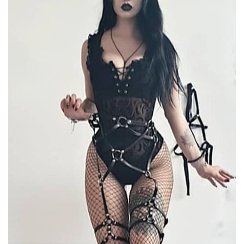 Tanks Women Summer fashion Sexy Lace Bodycon Bodysuit Mesh Hollow Out Patchwork Sleeveless Sleepwear Womens Intimates 2021