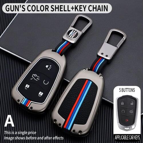 Metal Car Smart Key Case Cover For Cadillac ESV CTS XTS SRX Escalade ATS CT5 XT5 XT6 XLS Protector Shell Fob Auto Accessories