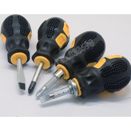 4Pcs Mini Screwdriver Bit Slotted Phillips Screwdriver Set with handle