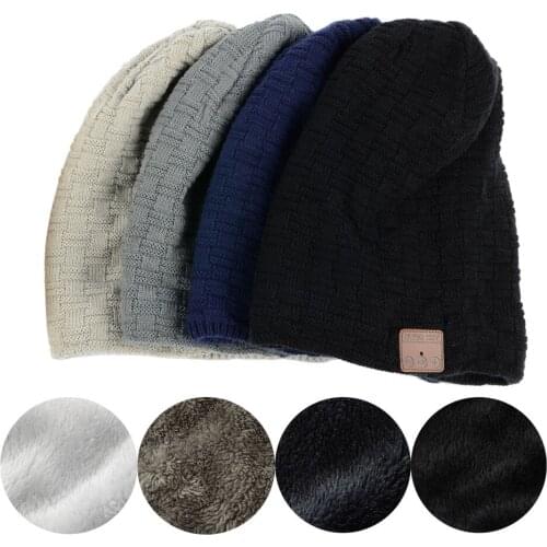 Bluetooth Beanie Wireless Headset Beanie Hat Built-in HD Stereo Speakers & Microphone Rechargeable USB Winter Fitness Outdoor