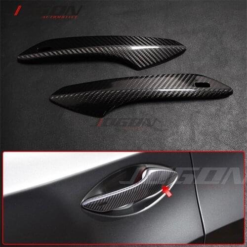 For Lexus RC 200t 300 350 RC F Sport 2015-2019 Real Carbon Fiber Car Exterior Door Handle Cover Trim Sticker Polished