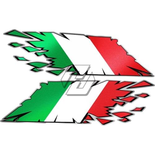 Motorcycle Tank Decals Italian Flag "rip" Style Italy Sticker Case for Vespa GTS GTV Fly Ducati Monster Aprilia MV Triumph 675