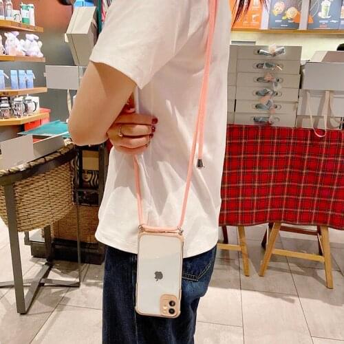 Shockproof Cell Phone Case With Lanyard Neck Strap Rope Cord for iphone 12pro 11 6 7 8 plus xs xr 11 max iphone SE2020