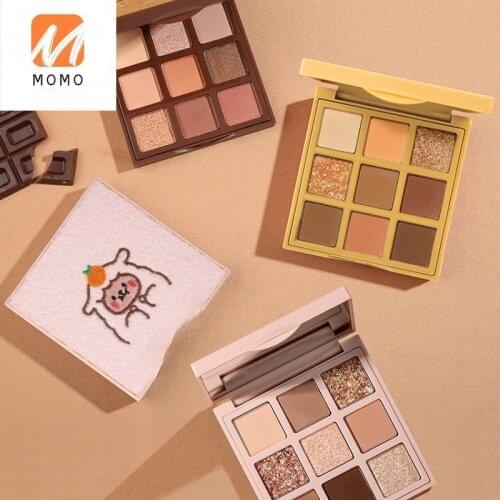 Christmas Chocolate Eye Shadow Plate Matte Beads Earth Color Glitter Waterproof