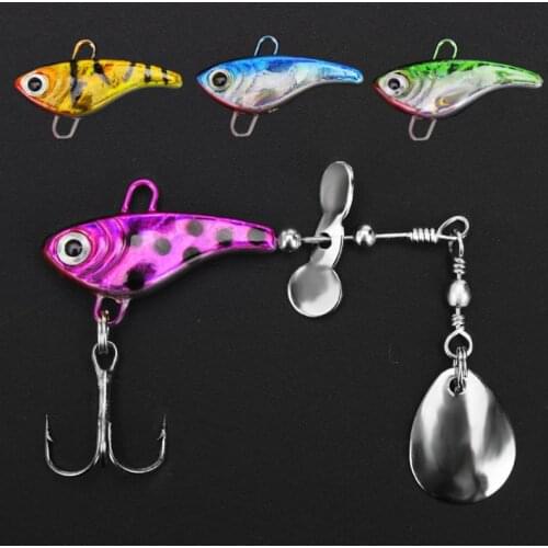 Fishing Lure Metal Spoon Propeller Jigs Spoon Artificial bait Rotation Compound Spinner Bait 8.8cm/11g With Water Drop Jig Fish