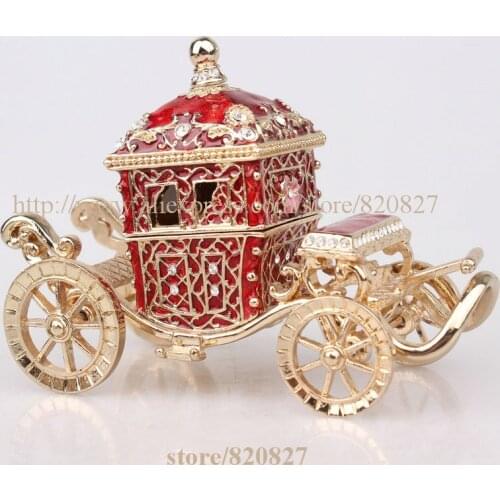 Royal Crown Car Treasure Jewelry Box Crown Trinket Box Fairy Carriage Form Trinket / Jewelry Box Gift Her Majestys Carriage