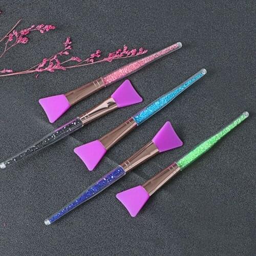 Silicone Face Mask Makeup Brushes Rhinestones Handle DIY Brush Facials Hairless Applicator Tools Cosmetic Beauty Make Up Brush
