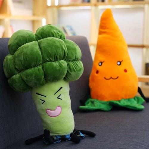 Cute simulation vegetables lol of fruits and broccoli plush toys creative pillow plush food kids toy sky-N050 55cm